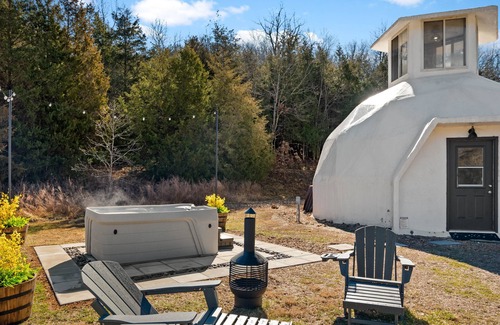 Harrison House | Dome House on Bear Creek - Hot Tub - 20 acres of Bear Creek Frontage - Secluded