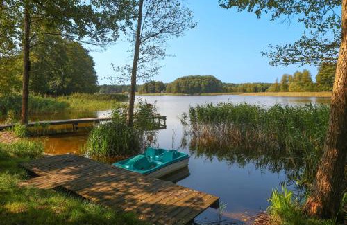 gmina Bierzwnik Cabin | Domek nad Jeziorem Okrągłe plaża, pomosty wędkarskie, kajaki, jacuzzi, sauna