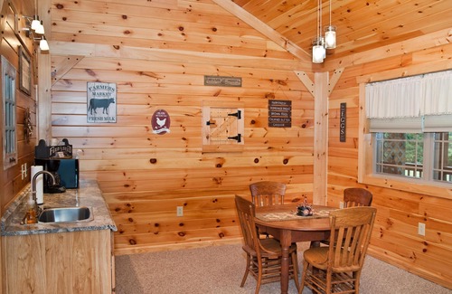 Flintstone Ski Chalet | Double cabin with 2 queen beds, 1 king bed, common porch and each unit has a private entrance and bath.