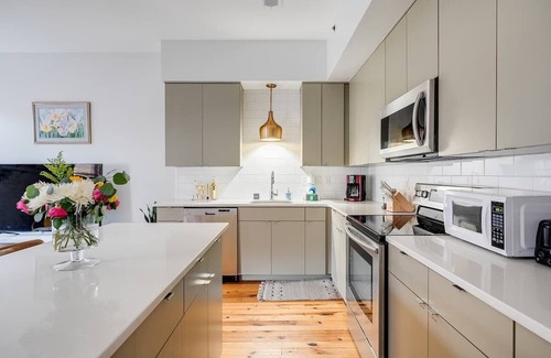 Historic District - North Condo | Dreamy Luxury Downtown Boho Loft | Bikes Included