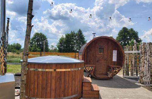 gmina Jadow House | Drewniany Zakątek z sauną i jacuzzi