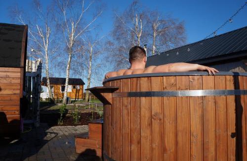 gmina Jadow House | Drewniany Zakątek z sauną i jacuzzi