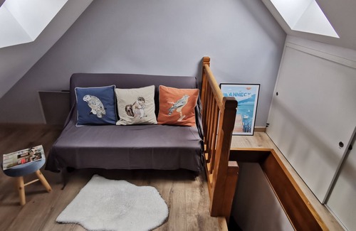 Menthon-Saint-Bernard Apartment | Duplex apartment in village house close to shops, transport and lake