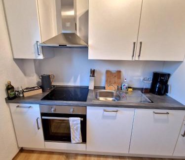 Meppen Apartment | EcoCube 443 - Familie, 2Zimmer, 3Betten, Schlafsofa, Backofen, TV, 6Pers