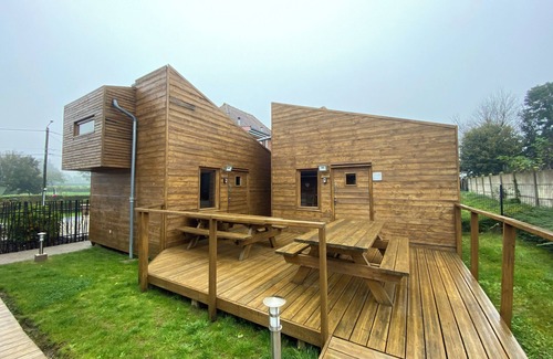 Fiefs Cabin | Ecolodge de la Lys à Fiefs (62) - Low-cost wooden cabin for 4 people.