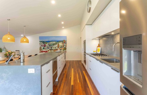 St. Andrews Beach House | Elandra by Ready Set Stay - Outdoor solar heated pool, WIFI, BBQ