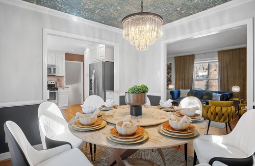 Ashbrook - Clawson Village House | Elegant 4BD Retreat - Backyard BBQ & Theater Room