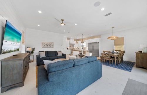 Village of Sugar Beach House | Elegant 6BR Seagrove Beach House w/Heated Pool, Bikes & Golf Cart Included