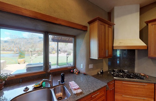 Kenwood House | Elegant five-acre estate with mountain view, W/D, & pond - close to wineries