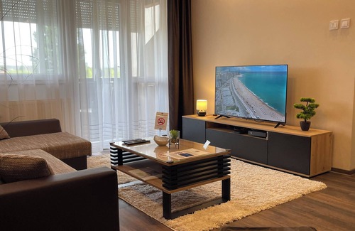 Nagykanizsa Apartment | Elegant, modern 62m2 apartment with keypad entry.