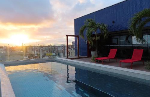 Jatiuca Apartment | Elegante quarto e sala Sky Concept 418 Novissímo