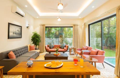 Anjuna Villa | ELIVAAS 4 BHK with Pvt Pool & Jacuzzi bathtub - Laguna Pulse