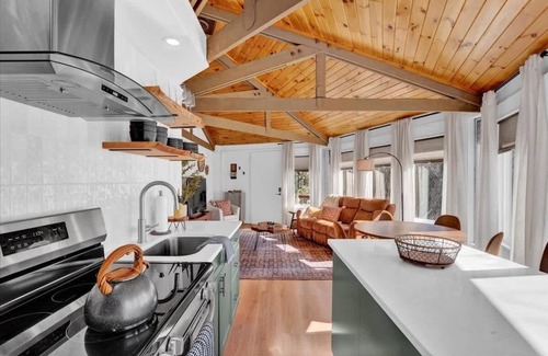 Long Pond Cabin | Emerald Lake Modern Treehouse | Firepit