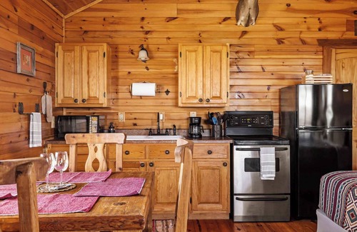 Fredericksburg Cabin | Enchanted Rockview Cabin 4 | Accessible | 2 Queens