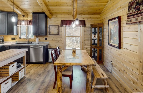Eastern Vermont Cabin | Enchanting dog-friendly cabin with fireplace, hot tub & washer/dryer