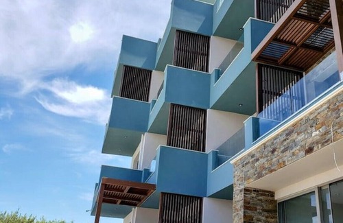 Anissaras Apartment | Entrance level renovated studio with sea& pool views