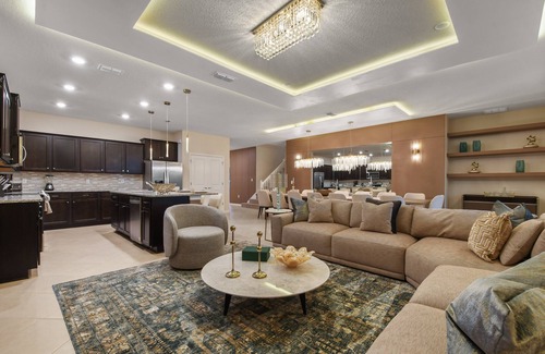 Four Corners House | Epic Disney Villa with Mario Game Room Pool Spa for Family Fun