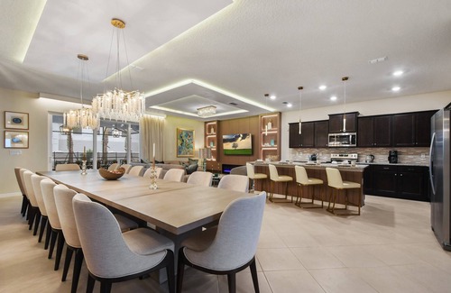 Four Corners House | Epic Disney Villa with Mario Game Room Pool Spa for Family Fun