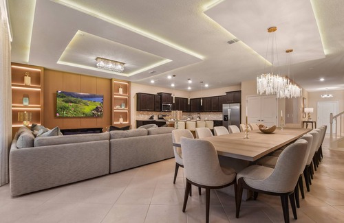 Four Corners House | Epic Disney Villa with Mario Game Room Pool Spa for Family Fun