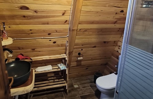 Arhavi House | Evi are Completely First Class Wood and Have a Fireplace. You can Sleep in Front