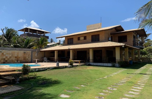 Loteamento Parque das Fontes House | Excellent beach house with sea views, pool with waterfall and terrace