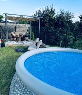 Trnava Apartment | Exclusive Garden Oasis with Jacuzzi & Private Parking