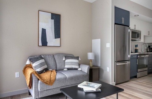 Boston Apartment | Exquisite Brighton Jr 1BR w/Gym & W/D, on the River, by Blueground