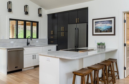 Mills River House | Falling Waters Cabin | Sleek & Stylish One Level Living