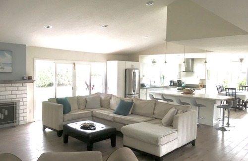 Spinnaker Hill House | Family Friendly Home, open floor plan, private pool, yard, fire pit, 5" to beach