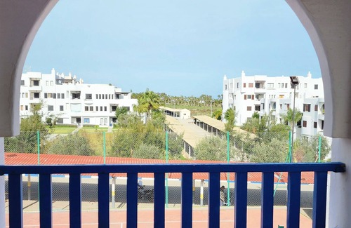 M'diq Condo | Family spacious apartment with sea view, AC, WiFi, 7 mins walking to the beach