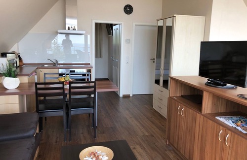 Haffkrug Apartment | Fantastic view over the Baltic Sea! 1.5 room apartment with balcony in Haffkrug