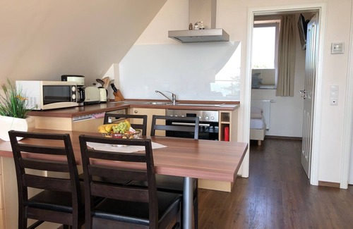 Haffkrug Apartment | Fantastic view over the Baltic Sea! 1.5 room apartment with balcony in Haffkrug