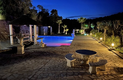 Lloret de Mar Villa | Fantastic villa/finca with swimming pool, sea views, palm garden on 5000 m2