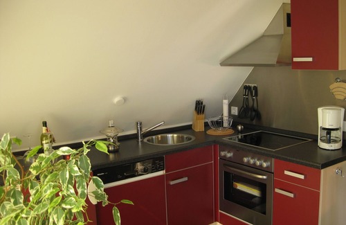 Struckum Apartment | "Ferienhaus Wind" situated at the end of a cul-de-sac with a view over the marshes