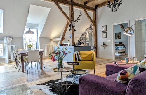 Gollmitz Apartment | Ferienloft Himmelblau mit Garten - Idyllische Lage