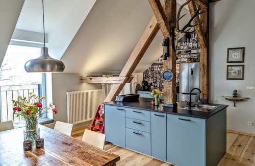 Gollmitz Apartment | Ferienloft Himmelblau mit Garten - Idyllische Lage