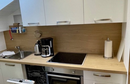 Unterschonau Apartment | Ferienwohnung Nr. 5, 1 bis 2 Personen, 55 qm, 1 Schlafzimmer, Wohnraum mit Schlafcouch, separate Einbauküche, Balkon