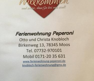 Moos Apartment | Ferienwohnung Peperoni