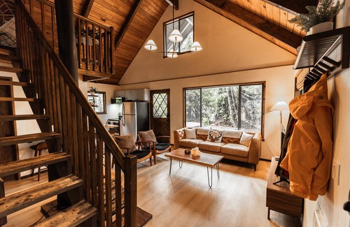 Baring Cabin | Fern Grove Cabin - Riverfront, Mountain views, Hot tub, Fire pit, Pet-friendly