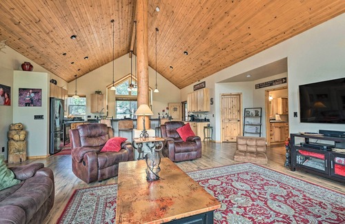 Groom Creek Cabin | Fire Pit, Deck & Grill: Serene Prescott Cabin!