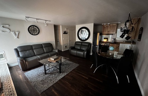 Elkhorn Village Condo | Floor level, Pet friendly, porch and barbecue