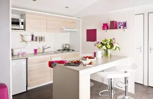 Laurac-en-Vivarais House | Flower Camping Saint Amand * - Mobile home Premium 30m2 (4p-2 ch), Clim, TV, dishwasher, bed 160, plancha, Nespresso 4 people
