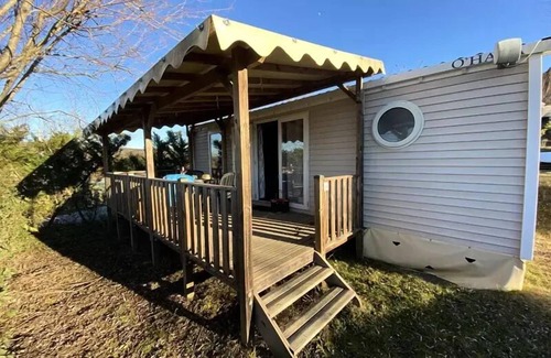 Laurac-en-Vivarais House | Flower Camping Saint Amand * - Mobile home Premium 30m2 (4p-2 ch), Clim, TV, dishwasher, bed 160, plancha, Nespresso 4 people