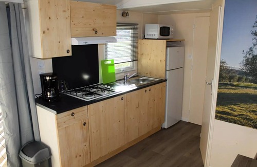 Bize-Minervois House | Flower Camping Olivigne * - Mobil home Comfort 2 bedrooms 28m2 + terrace 9m2 + air conditioning + TV 4 people
