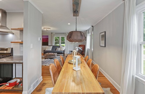 Candler House | Flowing meadow, Hot Tub, Peaceful setting, King bed, Inviting shower, parkway