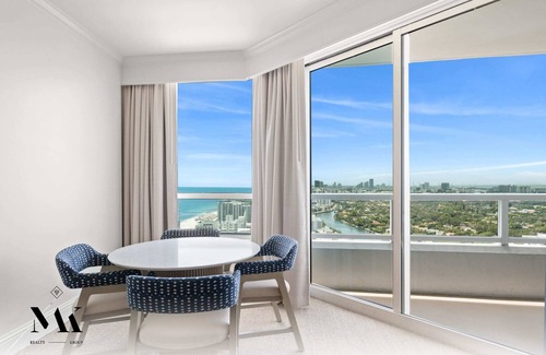 Mid Beach Apartment | FontaineBleau|1BR High Floor w/Ocean + City Views