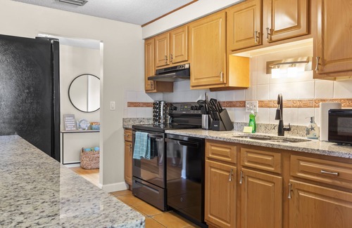 Palm Harbor House | FREE Heated Pool 3mi to beach W/D Game Room King bed Bikes Lake View
