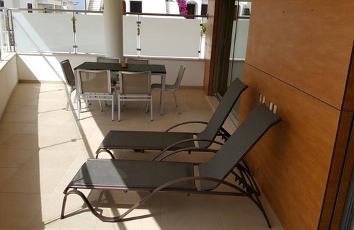 Olhos D'Agua Apartment | Frontline apartment block with Sea views. Apartment has a large private balcony.