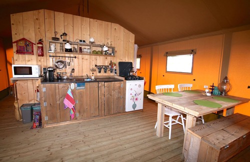 Enumatil Ski Chalet | Fully mobilized, luxury safari tent, sleeps 6, separate private bathroom