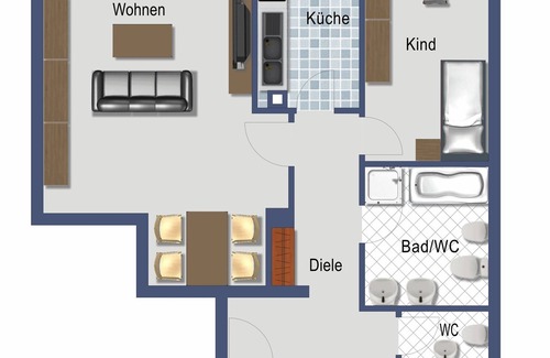 Mehlem Condo | furnished dream loft on the Rhine with Siebengebirgsblick